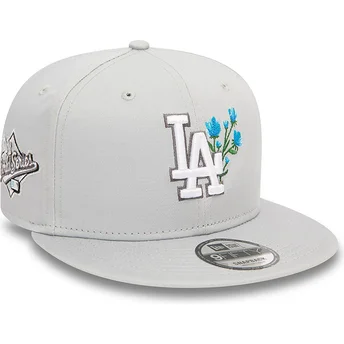 Grå platt snapback 9FIFTY Seasonal Flower från Los Angeles Dodgers MLB av New Era