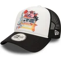 vit-och-svart-truckerkeps-bugs-bunny-and-his-friends-a-frame-fran-looney-tunes-av-new-era
