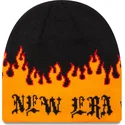 svart-och-orange-skull-knit-flame-mossa-fran-new-era