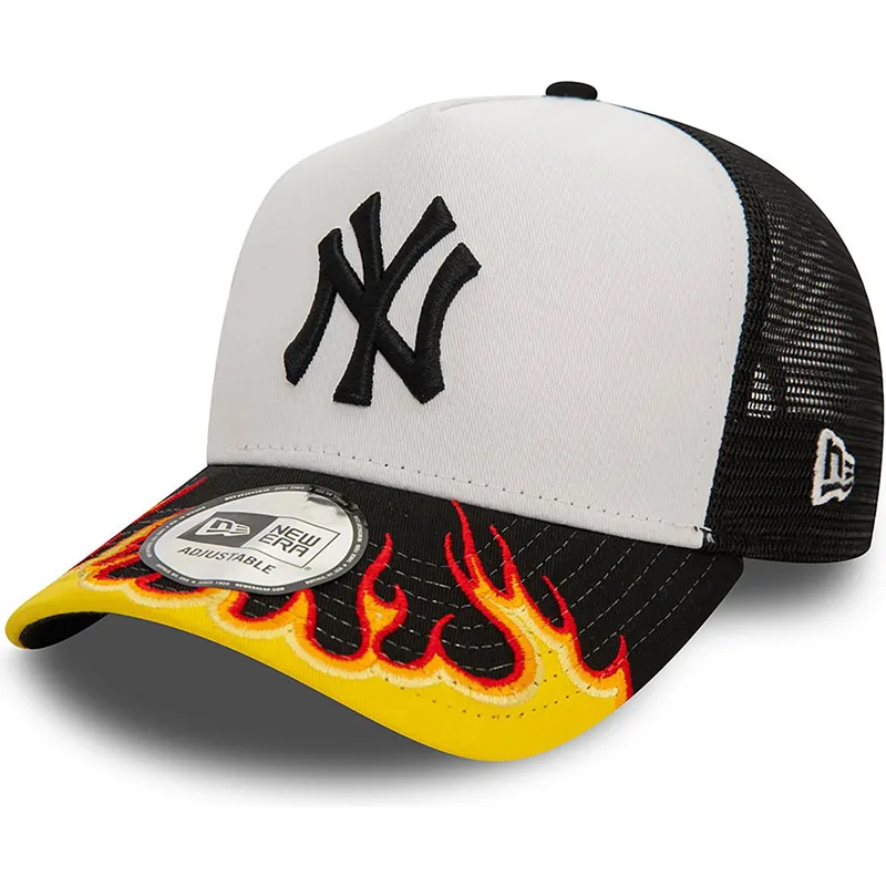 kepsar-curva-vit-snapback-a-frame-flame-fran-new-york-yankees-mlb-av-new-era