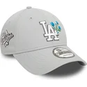 kepsar-curva-gra-justerbart-band-9forty-flower-icon-fran-los-angeles-dodgers-mlb-av-new-era