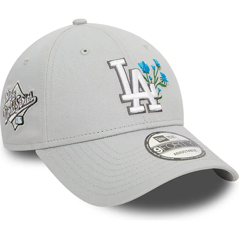 kepsar-curva-gra-justerbart-band-9forty-flower-icon-fran-los-angeles-dodgers-mlb-av-new-era