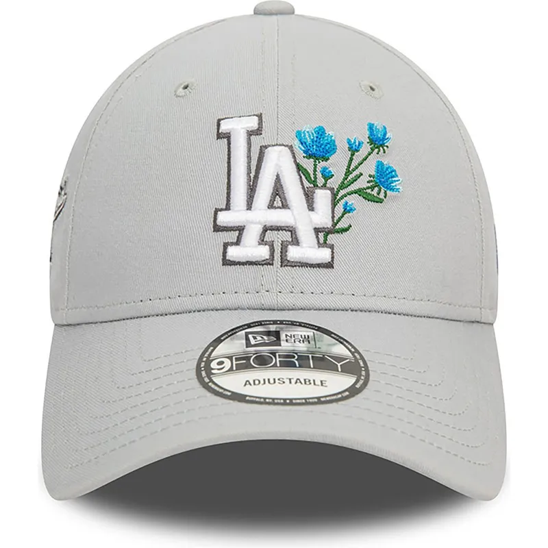 kepsar-curva-gra-justerbart-band-9forty-flower-icon-fran-los-angeles-dodgers-mlb-av-new-era