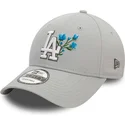 kepsar-curva-gra-justerbart-band-9forty-flower-icon-fran-los-angeles-dodgers-mlb-av-new-era
