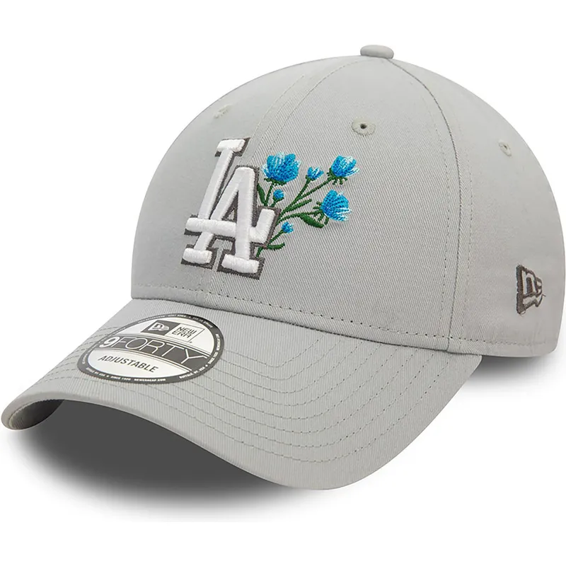 kepsar-curva-gra-justerbart-band-9forty-flower-icon-fran-los-angeles-dodgers-mlb-av-new-era