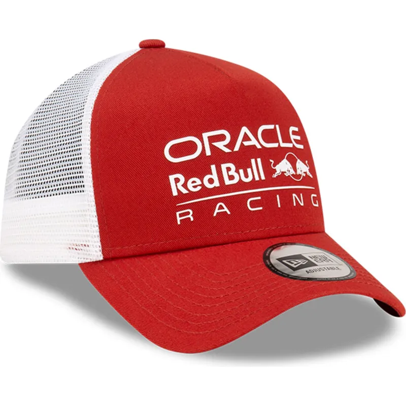 rod-och-vit-trucker-keps-a-frame-seasonal-fran-red-bull-racing-formula-1-av-new-era