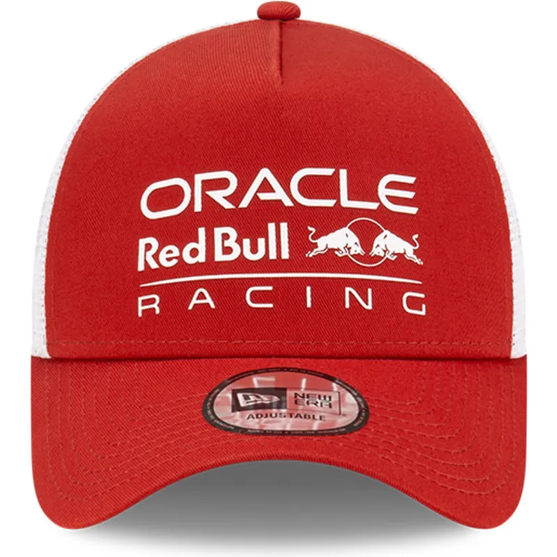 rod-och-vit-trucker-keps-a-frame-seasonal-fran-red-bull-racing-formula-1-av-new-era