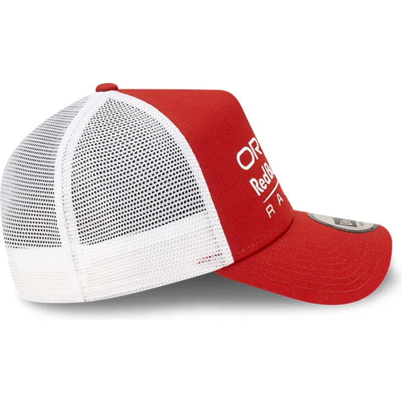 rod-och-vit-trucker-keps-a-frame-seasonal-fran-red-bull-racing-formula-1-av-new-era