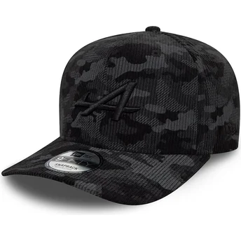 Svart böjd snapback 9FIFTY Camo Cord från Alpine F1 Team Formula 1 av New Era