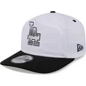 los-angeles-dodgers-mlb-new-era-vit-och-svart-snapback-golfer-bojd-keps-med-chrome-logo