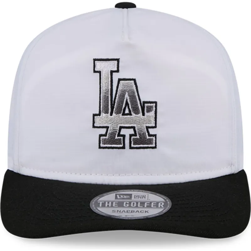 vit-och-svart-bojd-keps-snapback-golfer-chrome-logo-los-angeles-dodgers-mlb-fran-new-era