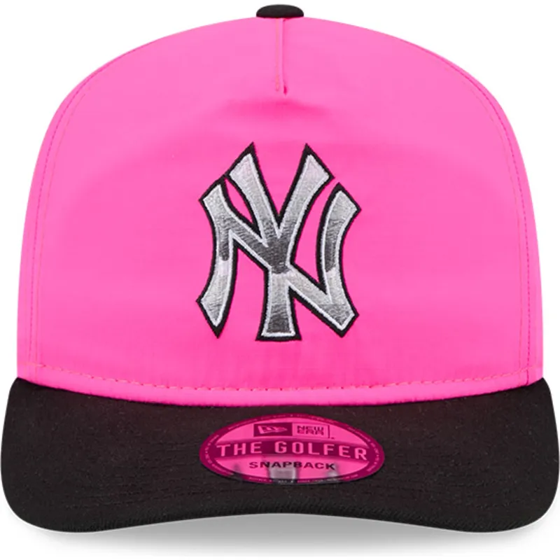 new-york-yankees-mlb-new-era-rosa-och-svart-snapback-golfer-bojd-keps-med-chrome-logotyp