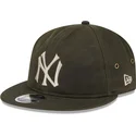new-era-new-york-yankees-mlb-9fifty-waxed-canvas-justerbar-gron-flat-keps