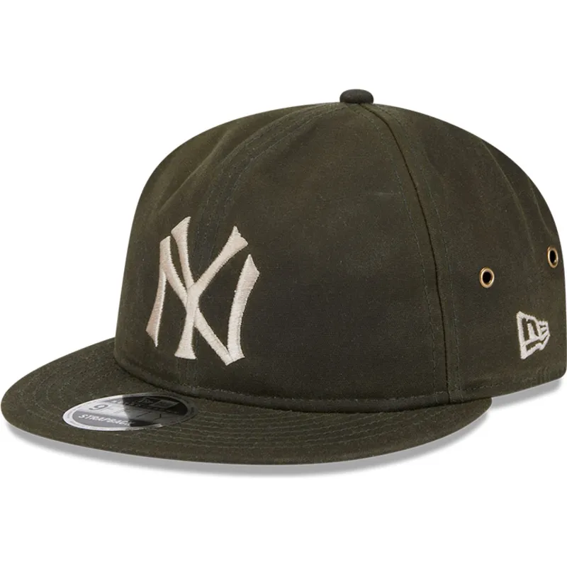 gron-justerbar-platt-keps-9fifty-waxed-canvas-fran-new-york-yankees-mlb-av-new-era