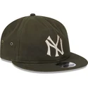 new-era-new-york-yankees-mlb-9fifty-waxed-canvas-justerbar-gron-flat-keps