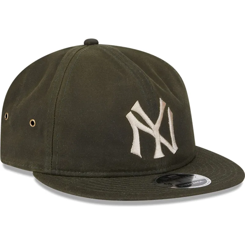 gron-justerbar-platt-keps-9fifty-waxed-canvas-fran-new-york-yankees-mlb-av-new-era