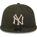 new-era-new-york-yankees-mlb-9fifty-waxed-canvas-justerbar-gron-flat-keps