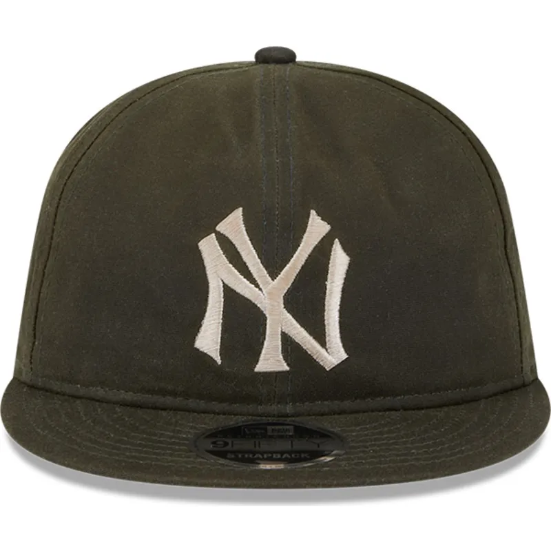 gron-justerbar-platt-keps-9fifty-waxed-canvas-fran-new-york-yankees-mlb-av-new-era