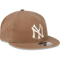 brun-justerbar-platt-keps-9fifty-waxed-canvas-fran-new-york-yankees-mlb-av-new-era