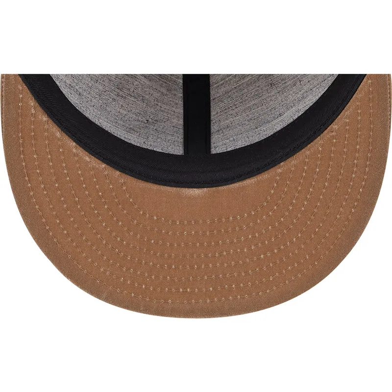 brun-justerbar-platt-keps-9fifty-waxed-canvas-fran-new-york-yankees-mlb-av-new-era