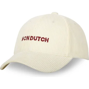 Justerbar beige böjd keps VEL24 OW från Von Dutch