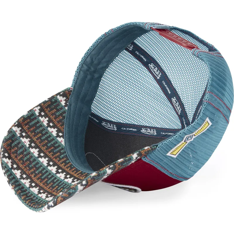 rod-och-bla-truckerkeps-eth03-fran-von-dutch