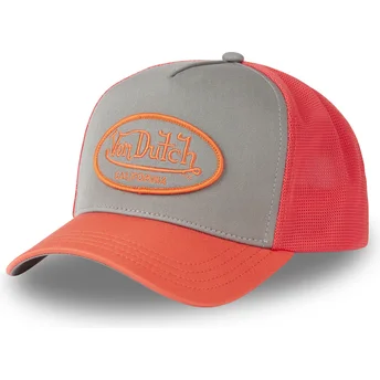 Grå och orange trucker-keps FLAM från Von Dutch