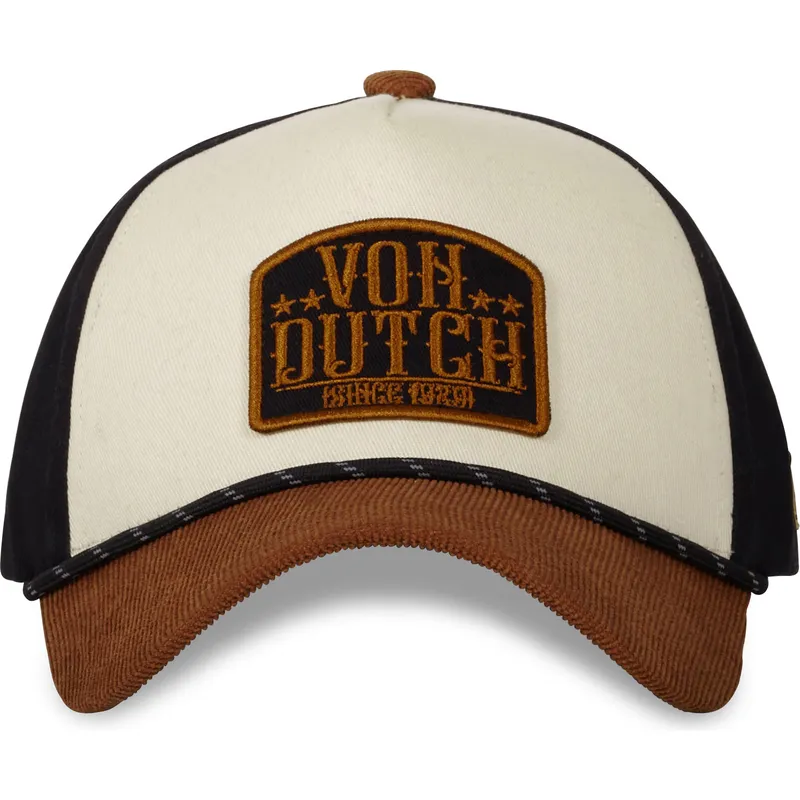 brun-och-svart-bojd-keps-snapback-vint01-fran-von-dutch