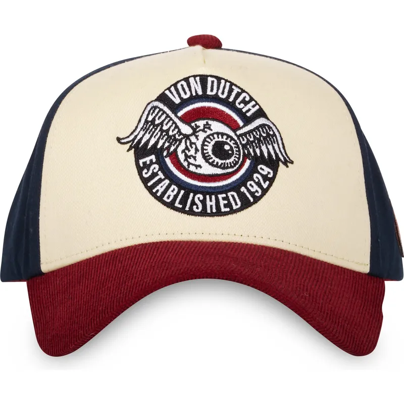 bojd-keps-beige-bla-och-rod-snapback-vint02-fran-von-dutch