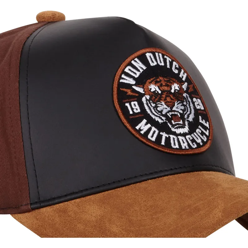 svart-och-brun-bojd-keps-snapback-vint03-fran-von-dutch