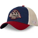 gorra-curva-azul-beige-y-roja-snapback-vint05-de-von-dutch