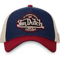 bojd-keps-bla-beige-och-rod-snapback-vint05-fran-von-dutch