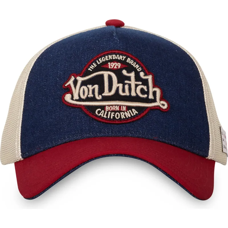 bojd-keps-bla-beige-och-rod-snapback-vint05-fran-von-dutch
