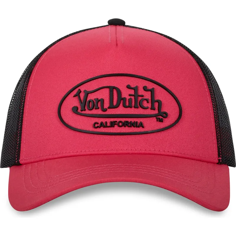 trucker-keps-rosa-och-svart-flu-p-fran-von-dutch
