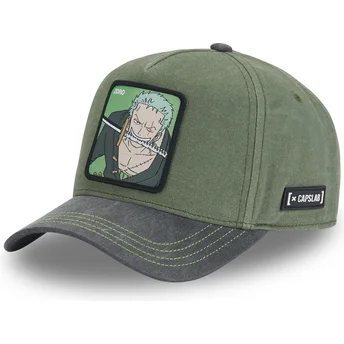 Grön böjd snapback-keps Roronoa Zoro OP4 ZOR One Piece från Capslab