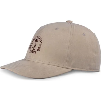 Justerbar beige böjd keps TrueFit Lazy Classic från Djinns