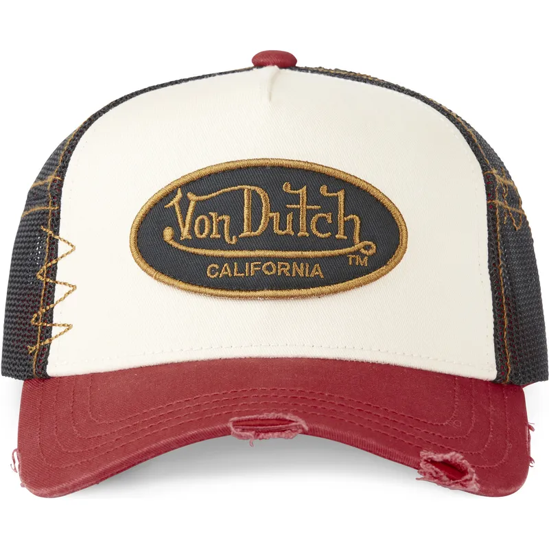 truckerkeps-beige-svart-och-rod-grre-fran-von-dutch