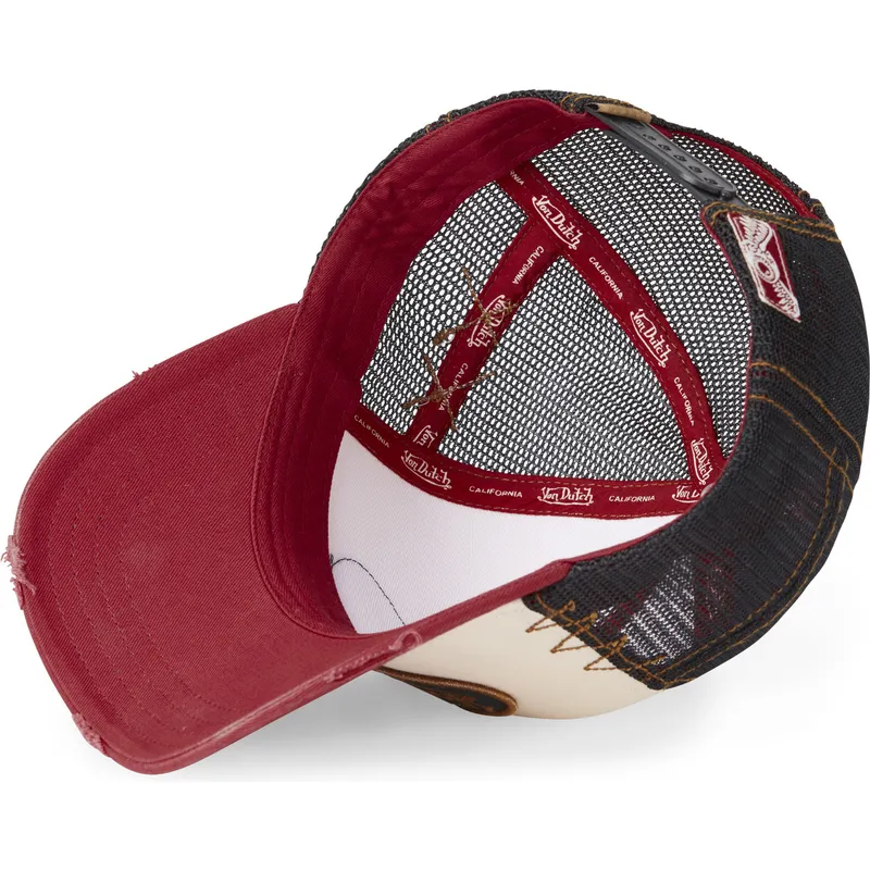 truckerkeps-beige-svart-och-rod-grre-fran-von-dutch