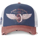 gorra-trucker-azul-y-marron-crew19-de-von-dutch