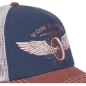 gorra-trucker-azul-y-marron-crew19-de-von-dutch