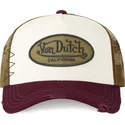 gorra-trucker-beige-marron-y-roja-mubu-de-von-dutch