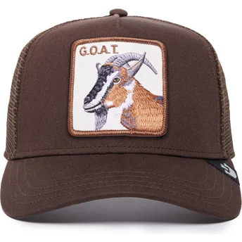 Brun truckerkeps med get The GOAT The Farm från Goorin Bros.