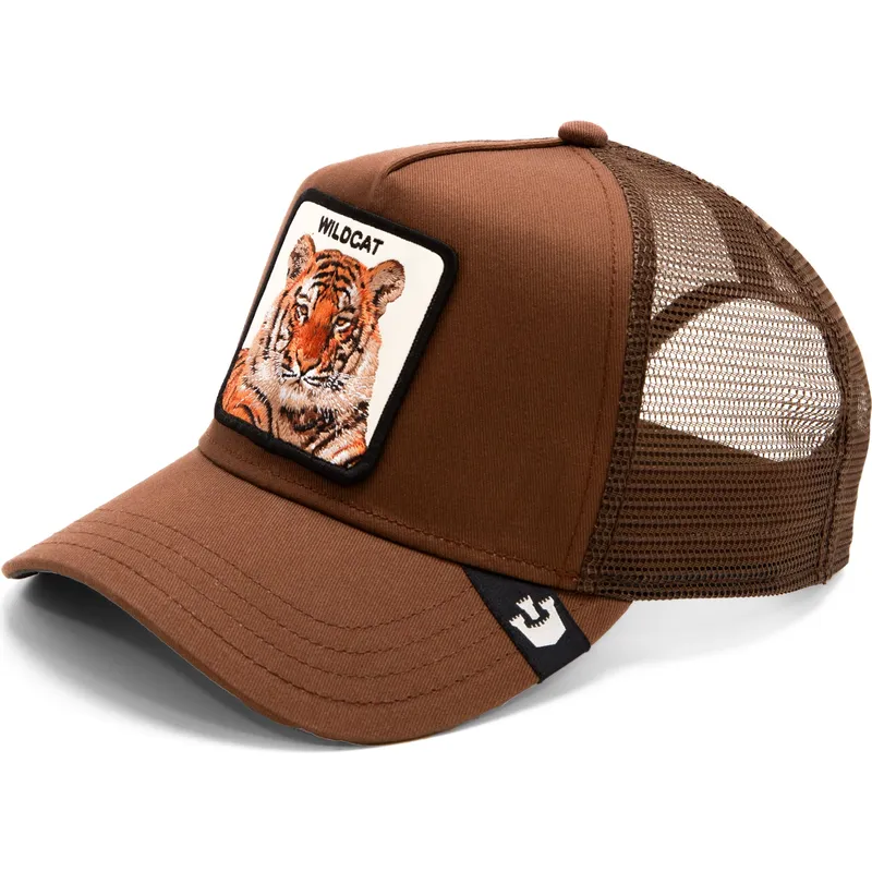 goorin-bros-the-farm-brun-truckerkeps-med-tiger-the-wildcat-tiger