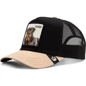 gorra-trucker-negra-y-beige-perro-rottweiler-the-guard-dog-the-farm-de-goorin-bros