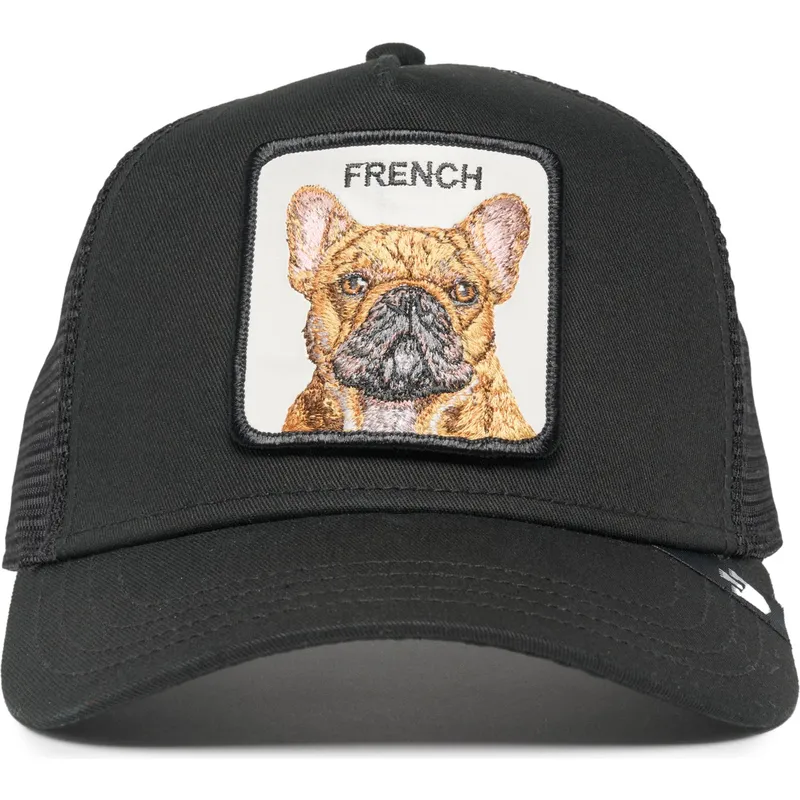 truckerkeps-svart-hund-fransk-bulldogg-the-french-frenchie-the-farm-fran-goorin-bros