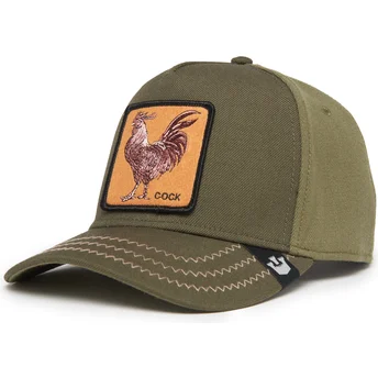 Grön böjd snapback-keps tupp Cock Field 100 All Season Wool The Farm av Goorin Bros.