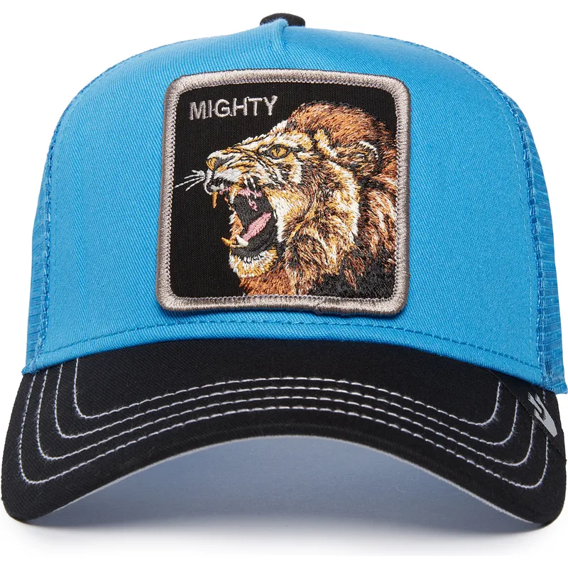 truckerkeps-bla-och-svart-lejon-mighty-lion-fan-the-farm-fran-goorin-bros