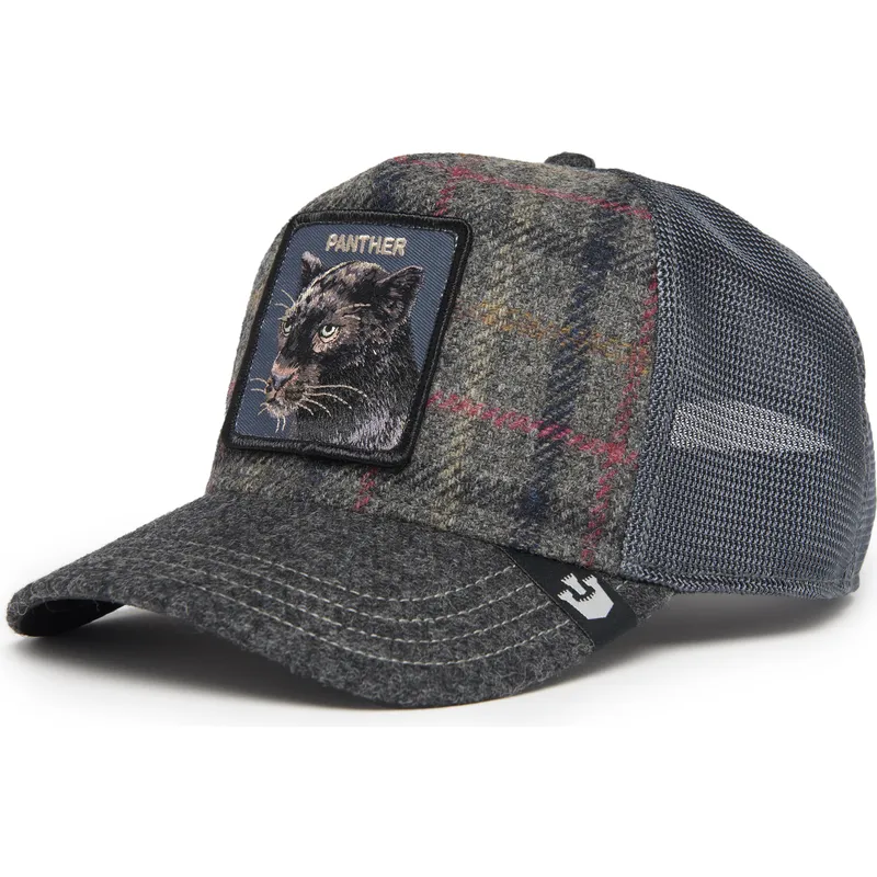 truckerkeps-gra-panter-moon-panther-uk-plaid-the-farm-fran-goorin-bros
