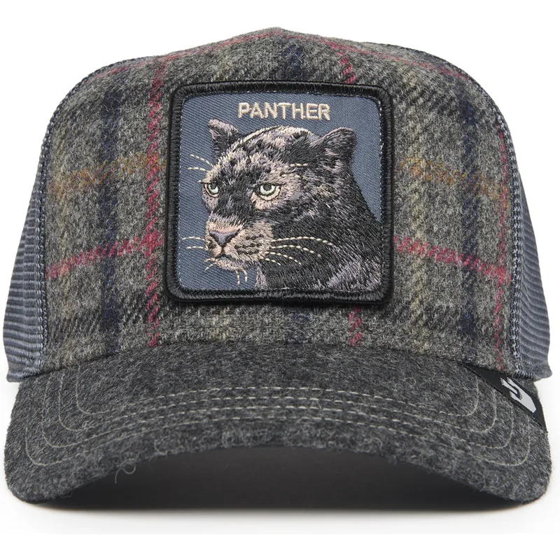 truckerkeps-gra-panter-moon-panther-uk-plaid-the-farm-fran-goorin-bros