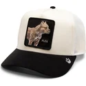 gorra-trucker-beige-y-negra-perro-pitbull-flex-the-suede-pitbull-the-farm-de-goorin-bros